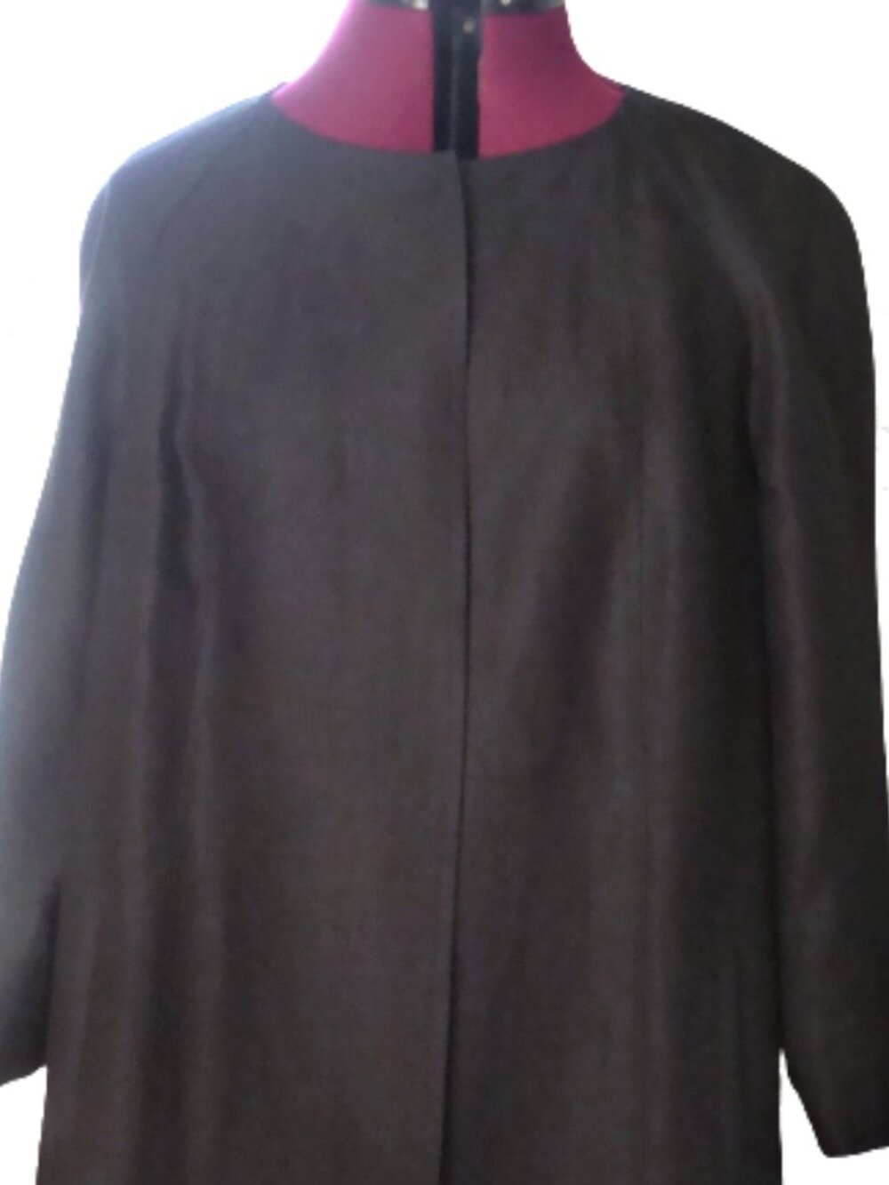 NEW Talbots Collarless Black Pure Irish Linen Topper